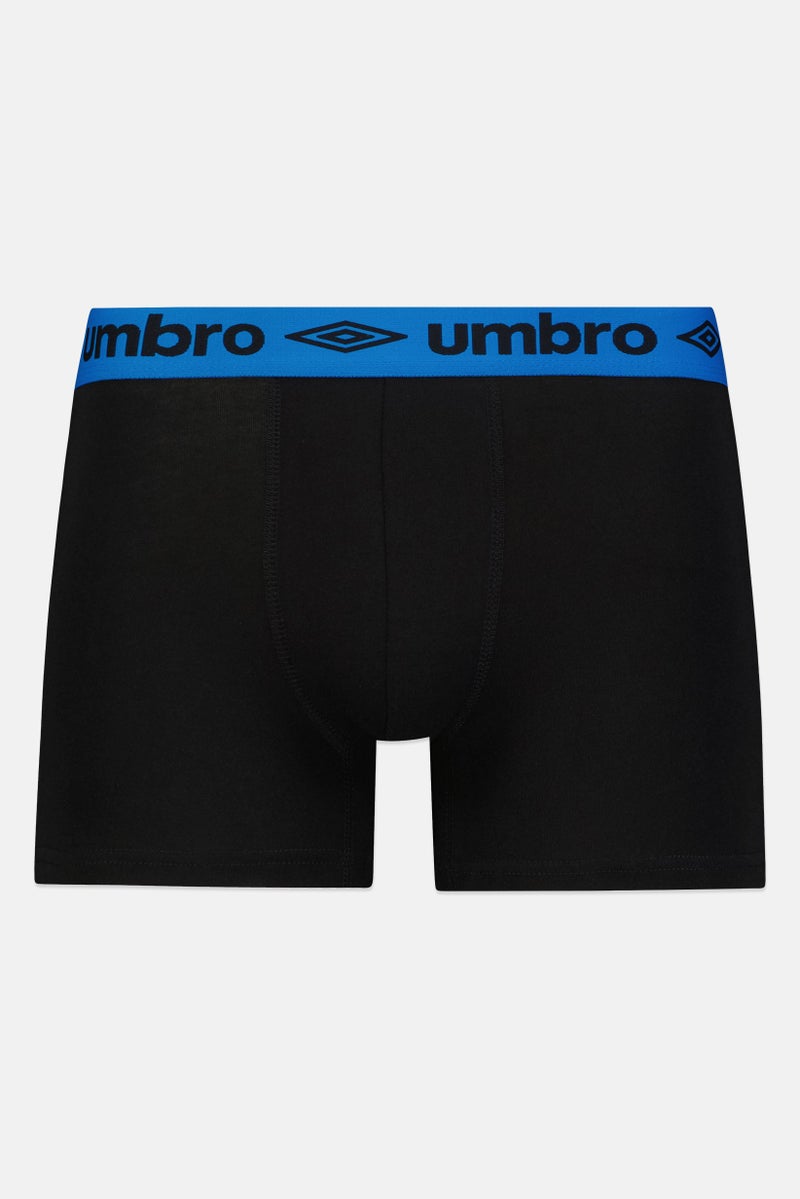 umbro Men 3 Pieces Brand Logo Boxer, Black - Image 5